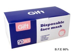 Caja de 50 mascarillas de 3 capas no-médica / b.f.e. 90%