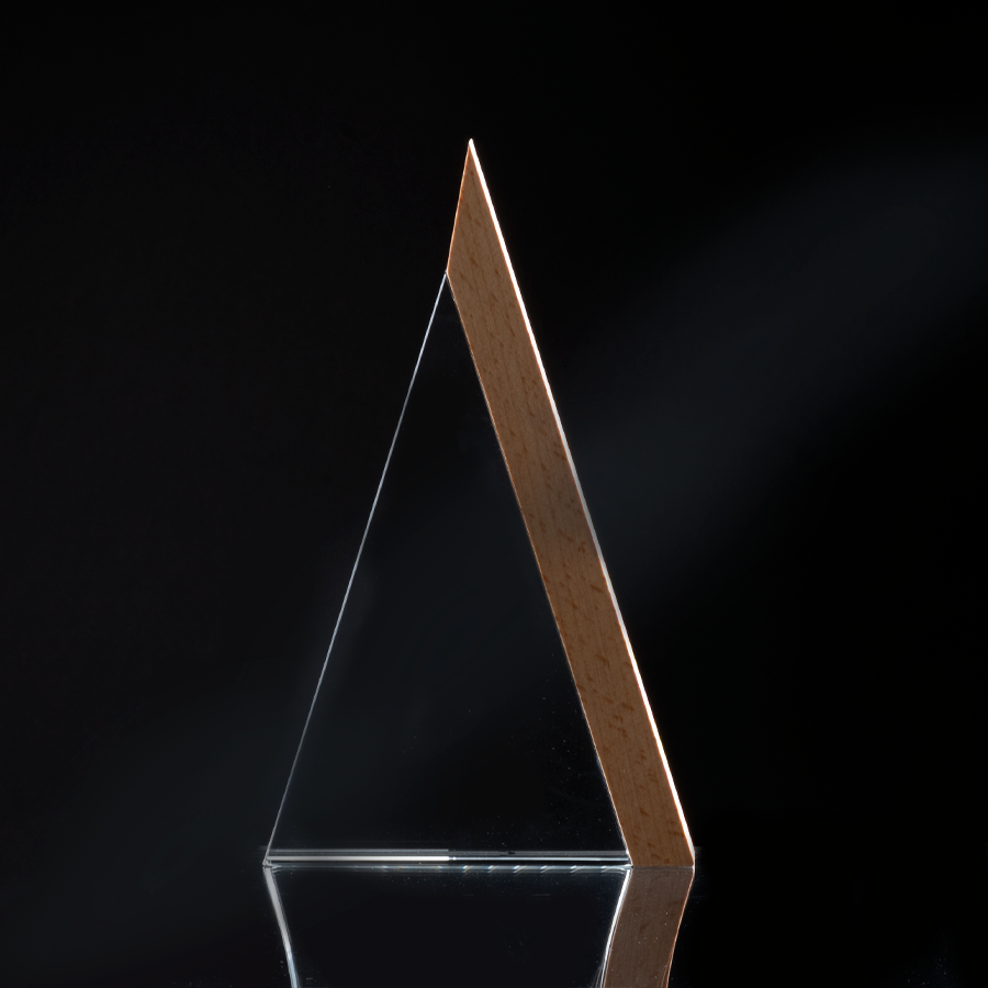 Trofeo Galvano de Madera y Cristal Triangle Trofeo Galvano de Madera y Cristal Triangle - vista 2