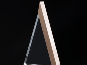 Trofeo Galvano de Madera y Cristal Triangle