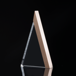 Trofeo Galvano de Madera y Cristal Triangle