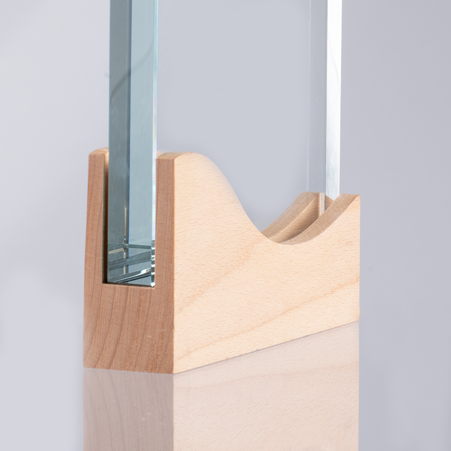 Trofeo Galvano de Madera y Cristal Curve Trofeo Galvano de Madera y Cristal Curve - Imagen 9