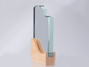 Trofeo Galvano de Madera y Cristal Curve Trofeo Galvano de Madera y Cristal Curve