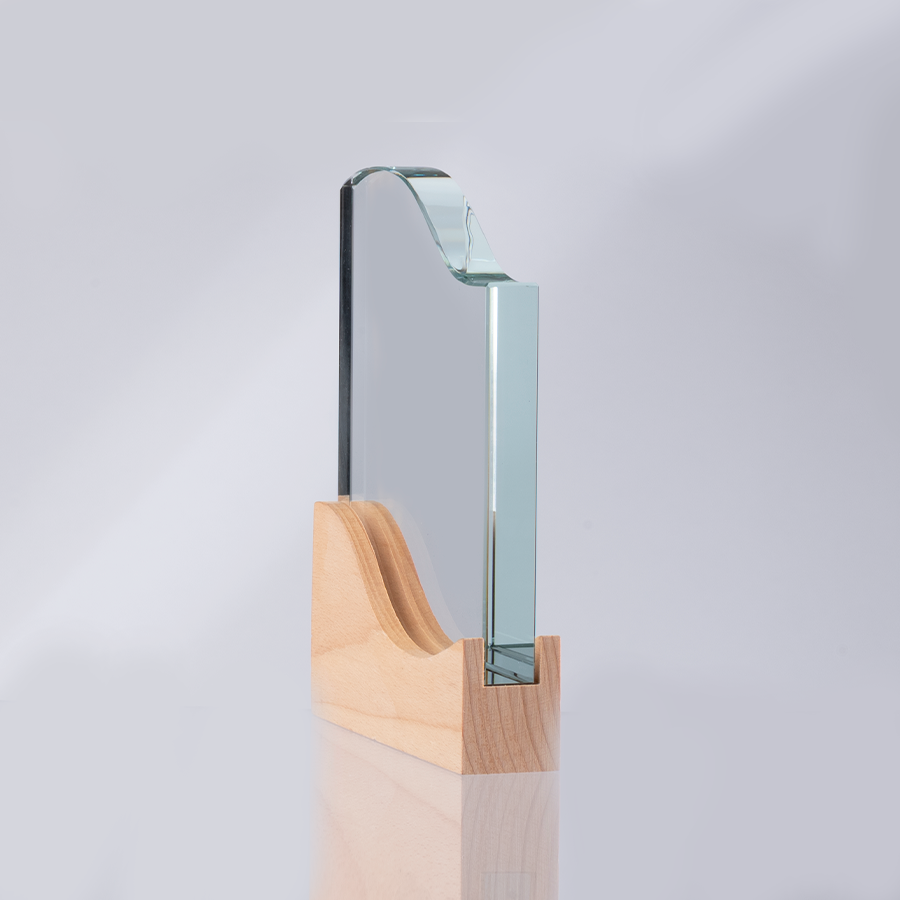 Trofeo Galvano de Madera y Cristal Curve Trofeo Galvano de Madera y Cristal Curve - Imagen 10