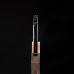 Trofeo Galvano de Madera y Cristal Curve Trofeo Galvano de Madera y Cristal Curve