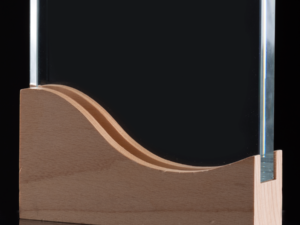 Trofeo Galvano de Madera y Cristal Curve Trofeo Galvano de Madera y Cristal Curve