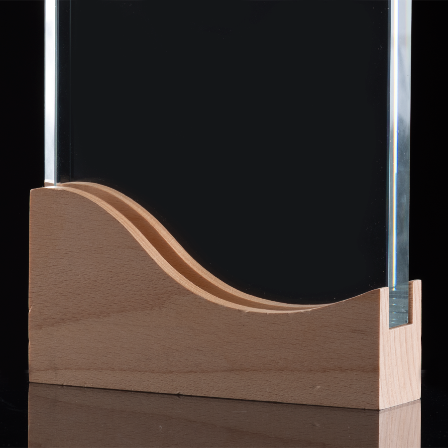 Trofeo Galvano de Madera y Cristal Curve Trofeo Galvano de Madera y Cristal Curve - Imagen 7