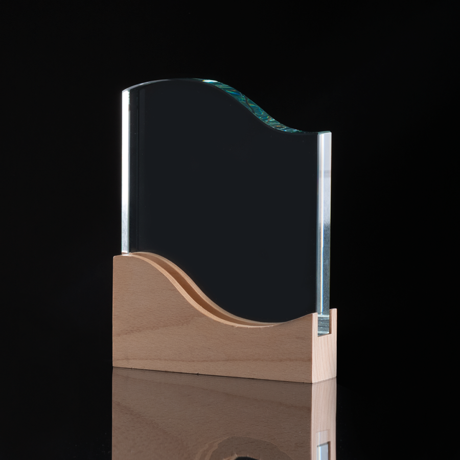 Trofeo Galvano de Madera y Cristal Curve Trofeo Galvano de Madera y Cristal Curve - Imagen 6