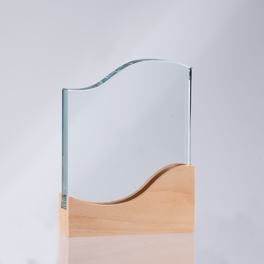 Trofeo Galvano de Madera y Cristal Curve Trofeo Galvano de Madera y Cristal Curve - Imagen 8