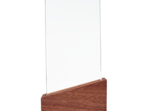 Trofeo galvano de madera y cristal Trofeo galvano de madera y cristal