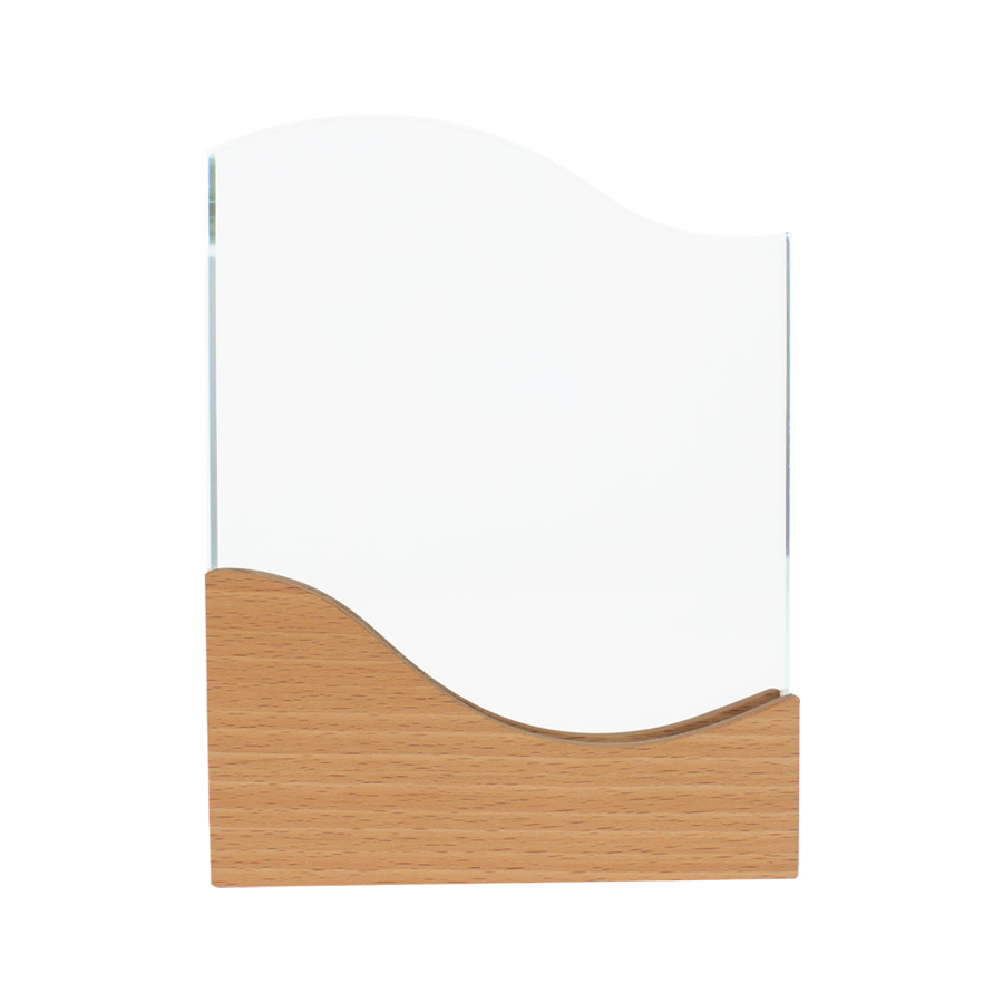 Trofeo galvano de madera y cristal Trofeo galvano de madera y cristal - Imagen 3