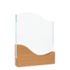 Trofeo galvano de madera y cristal Trofeo galvano de madera y cristal