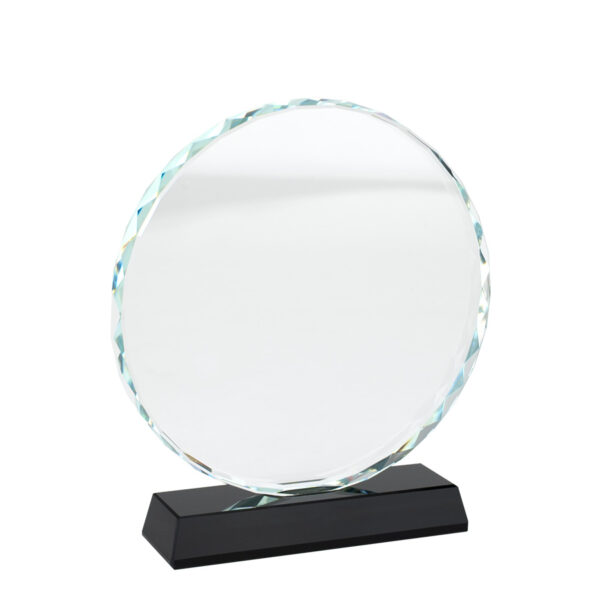 Trofeo galvano de cristal prisma