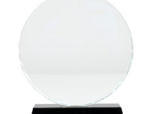 Trofeo galvano de cristal prisma