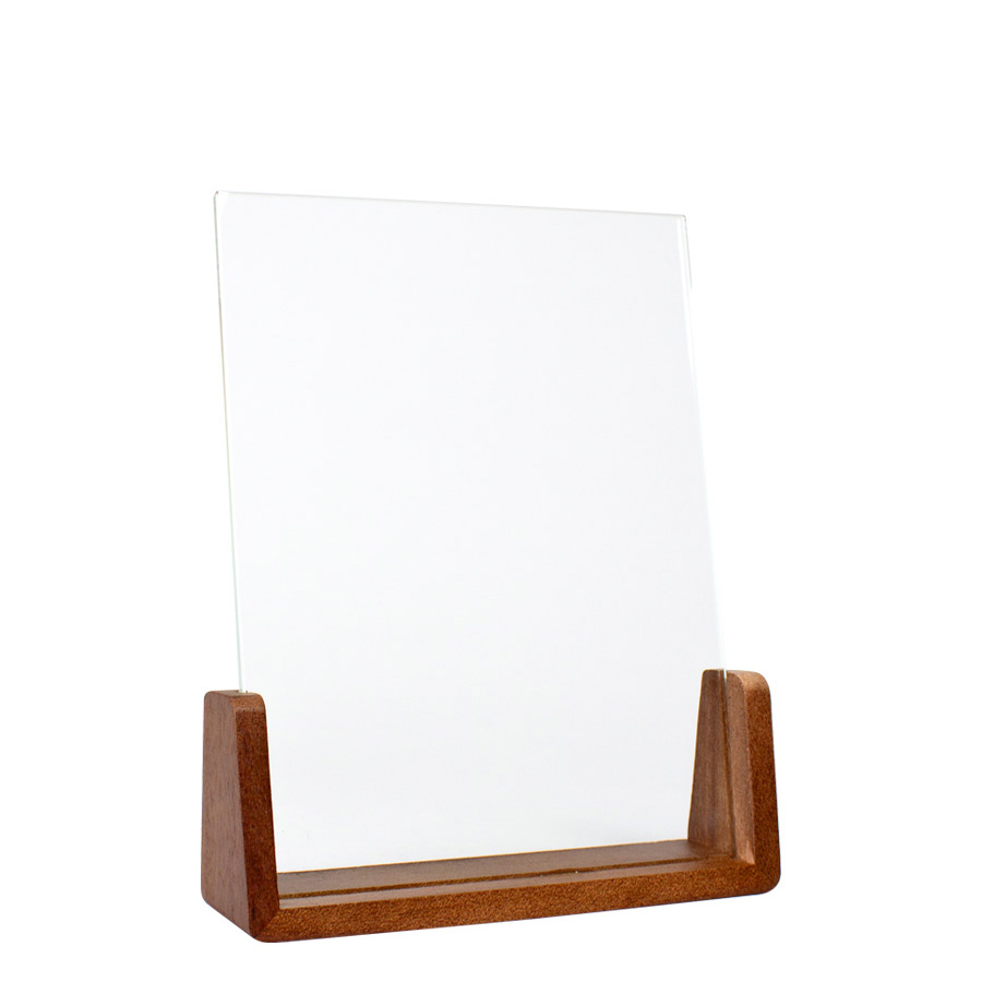 Trofeo galvano de madera y cristal Trofeo galvano de madera y cristal