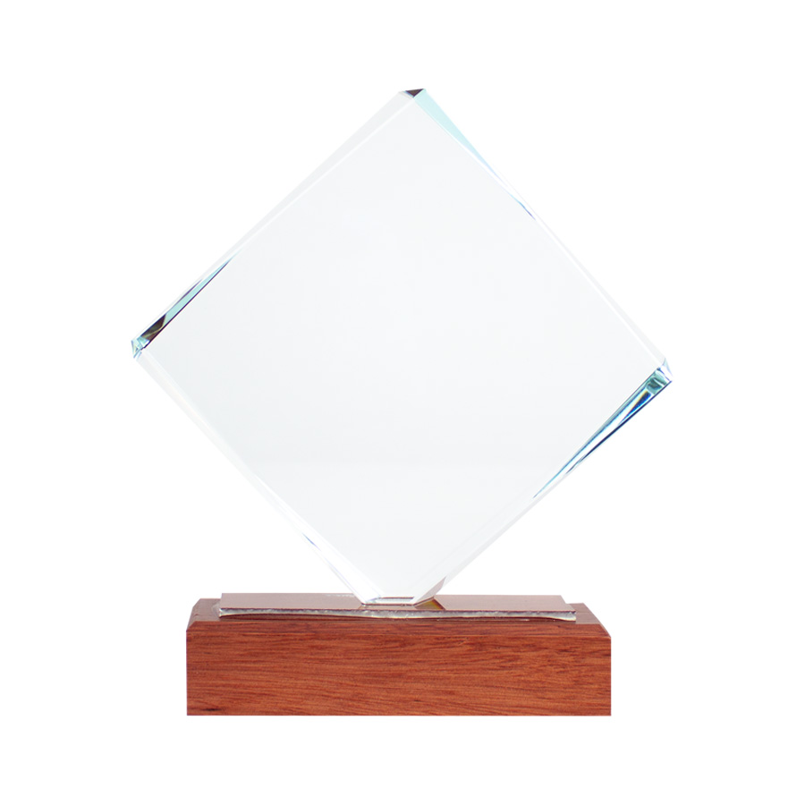 Trofeo galvano de madera y cristal Trofeo galvano de madera y cristal - vista 2