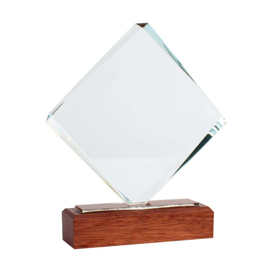 Trofeo galvano de madera y cristal Trofeo galvano de madera y cristal - vista 3