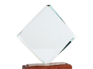 Trofeo Galvano de Madera y Cristal "Fischer"