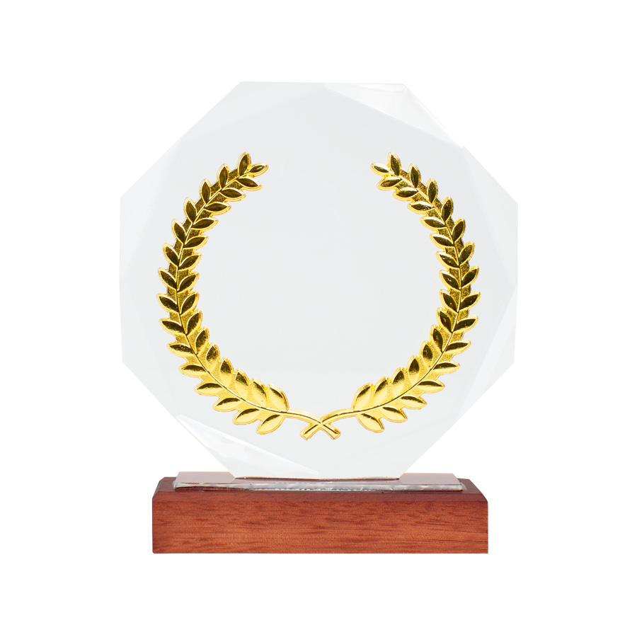 Trofeo galvano de madera, cristal y acero Trofeo galvano de madera, cristal y acero - vista 3