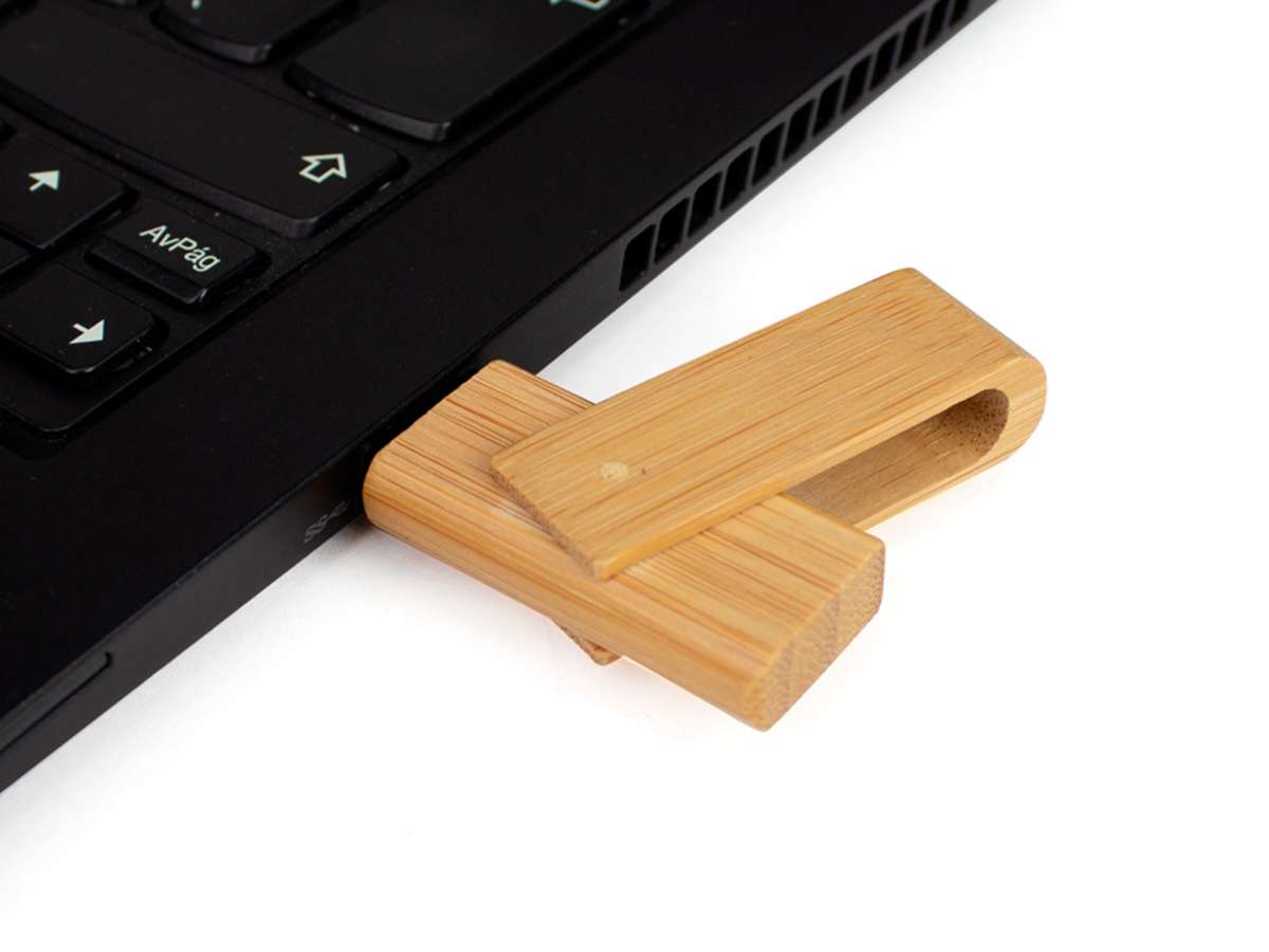 Usb Pendrive Giro 64gb De Bamboo Usb Pendrive Giro 64gb De Bamboo - Imagen 3