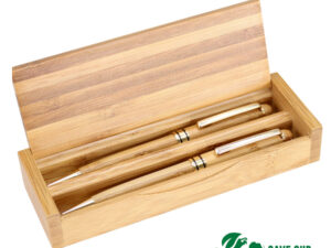 Set bolígrafo y portaminas bamboo