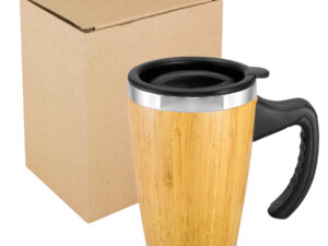Mug de bamboo con asa plástica 400cc