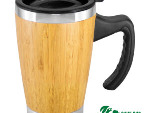 Mug de bamboo asa plástica