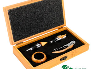 Set de vino bambu ecológico