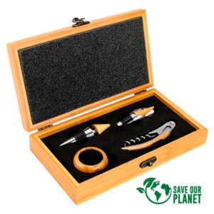 Set de vino bambu ecológico