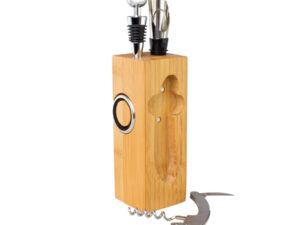 Set de vino rectangular de bamboo