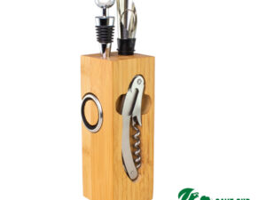Set de vino rectangular de bamboo