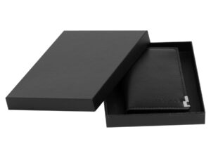 Porta-tarjetas vertical de eco-cuero license