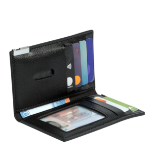 Porta-tarjetas vertical de eco-cuero license