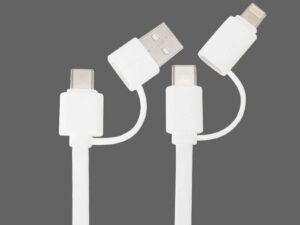 Connect multicargador retráctil 4 en 1 de abs/bamboo