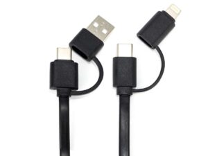 Connect multicargador retráctil 4 en 1 de abs/bamboo