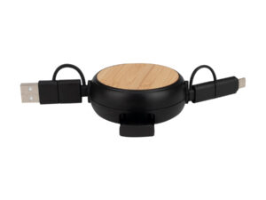 Connect multicargador retráctil 4 en 1 de abs/bamboo Connect multicargador retráctil 4 en 1 de abs/bamboo - vista 10