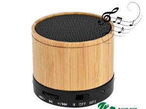 Parlante altavoz bluetooth de bamboo