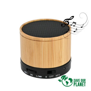 Parlante altavoz bluetooth de bamboo