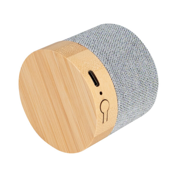 Parlante altavoz de bamboo y tela rpet true Parlante altavoz de bamboo y tela rpet true - vista 5