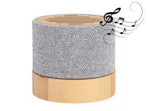 Parlante Altavoz De Bamboo Y Tela Rpet True