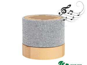 Parlante altavoz de bamboo y tela rpet true