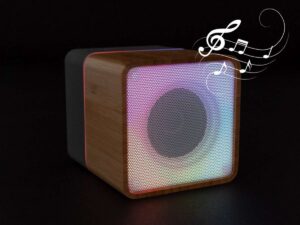 Parlante Altavoz Grande De Bamboo Great