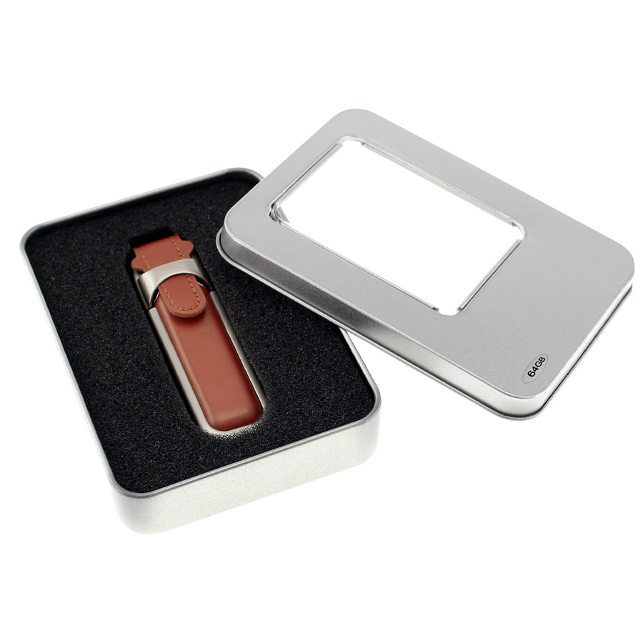 Pendrive de metal y cuero Pendrive de metal y cuero - vista 3