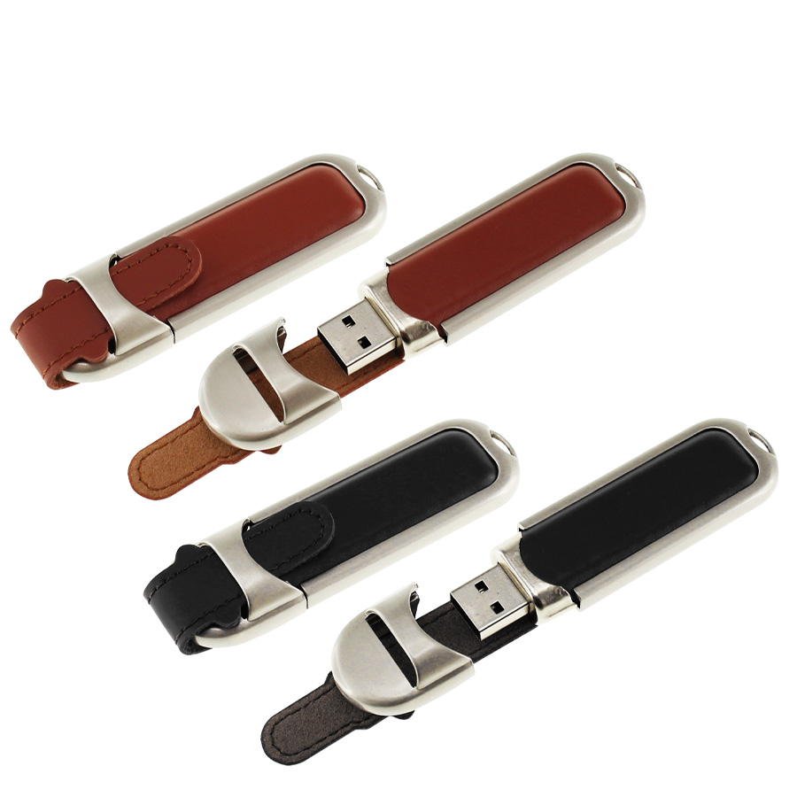 Pendrive de metal y cuero Pendrive de metal y cuero