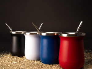 Vaso Térmico metálico "MATE" 300ml. con Bombilla