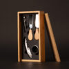 Set wine & cheese futrono de bamboo Set wine & cheese futrono de bamboo