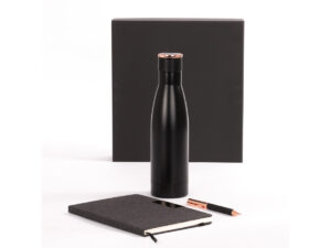 Set de regalo epic negro con detalles encobrizados