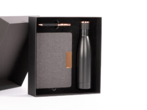 Set de Regalo "EPIC" negro con detalles encobrizados.