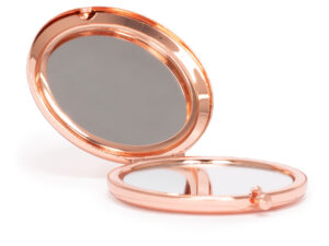 Espejo metálico doble con aumento bardot