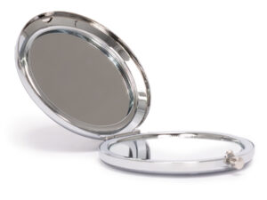 Espejo metálico doble con aumento bardot