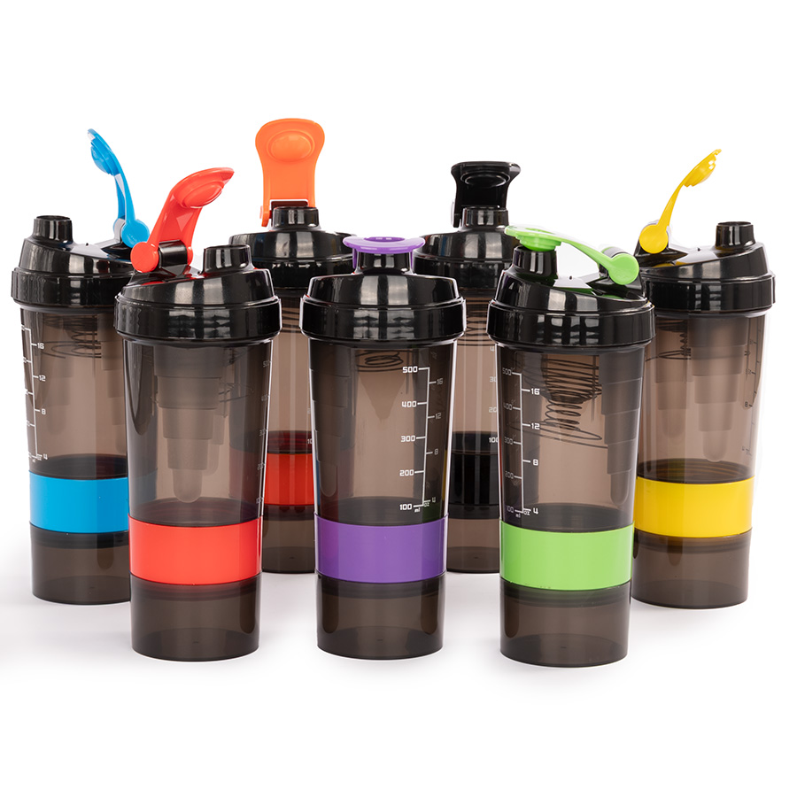 Vaso gym para batidos proteína shake, con 4 compartimentos. Vaso gym para batidos proteína shake, con 4 compartimentos. - Imagen 2